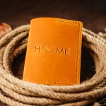 Мужская обложка на паспорт рыжая Home