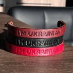 Мужской браслет черный I'm Ukrainian