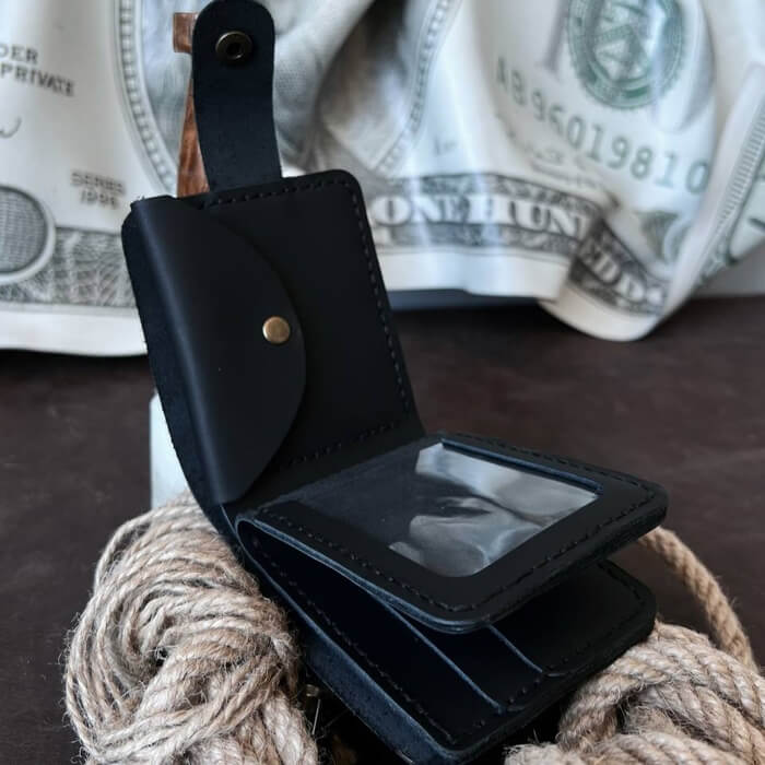Мужской кошелек Бифолд Сиэтл черный