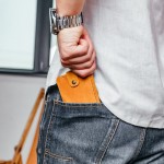 Мужской кошелек Бифолд рыжий