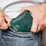 Мужской кошелек Бифолд зеленый