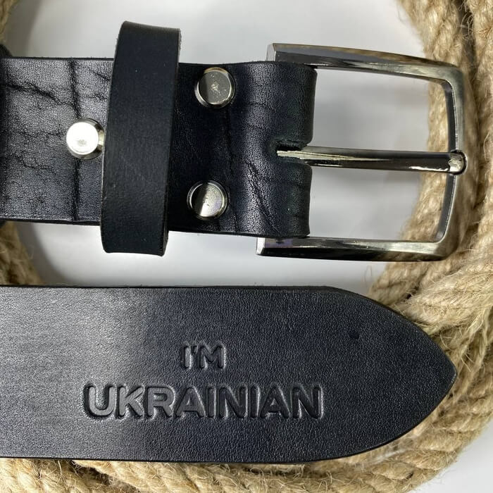 Мужской ремень Florida черный I'm Ukrainian