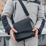 Мужская кожаная сумка через плечо Канзас