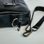 Женская сумка Париж черная гладкая