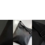 Мужская кожаная сумка через плечо No Poket гладкая
