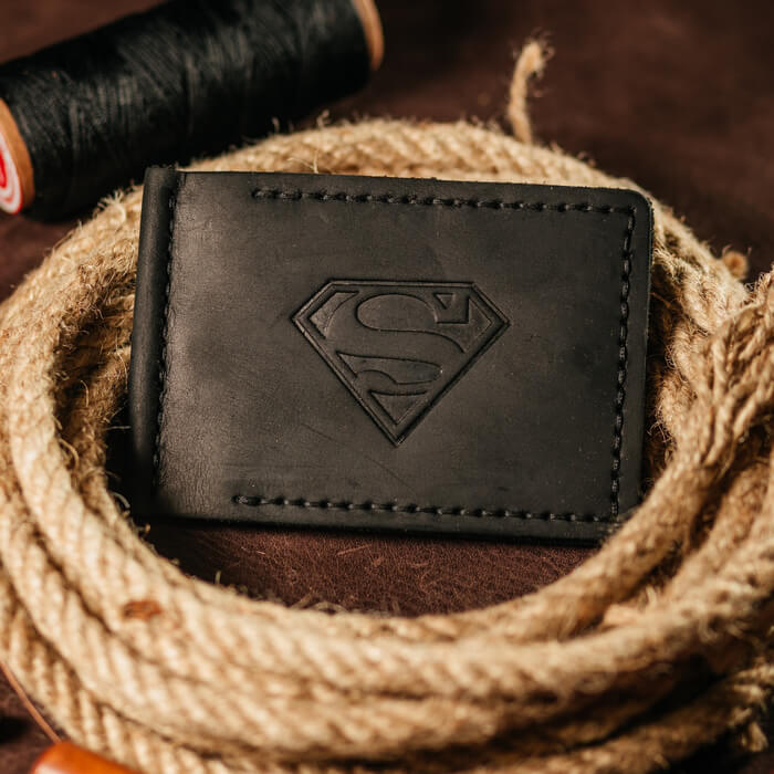 Зажим для денег черный Superman
