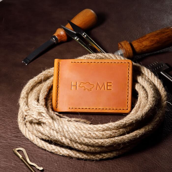 Зажим для денег рыжий Home