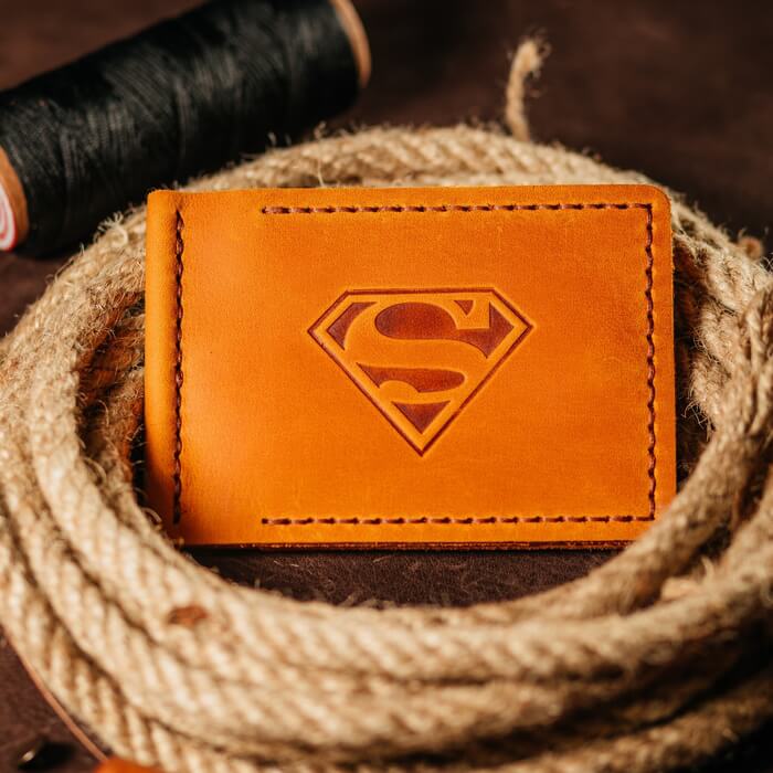 Зажим для денег рыжий Superman