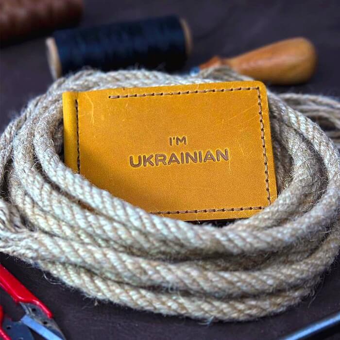 Зажим для денег рыжий I'm Ukrainian